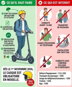 Casque obligatoire pour les trottinettes électriques